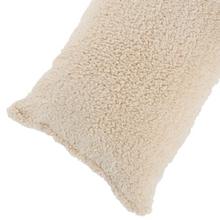 Hastings Home Body Pillow Cover, Soft Sherpa Pillowcase With Zipper, Fits Pillows Up To 51 Inches (Ivory) 605707DTV